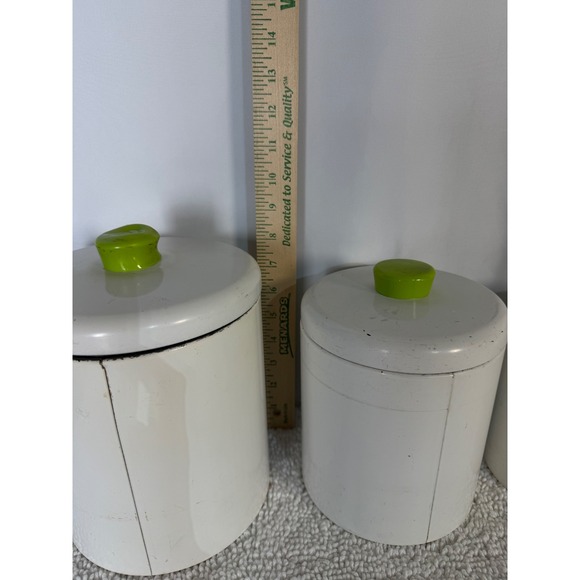 Ransburg Fruit Tree Canister Set White Vintage Kitchen Storage Jars - Picture 6 of 16